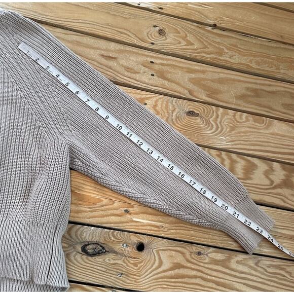 Varley Cardigan Sweater Size Medium Women’s Beige Zip Front - Picture 7 of 7